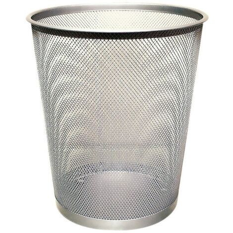 Corbeille en métal q-connect grille grise 295x345mm (1/2)