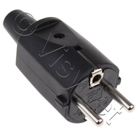 Universeel - fiche pvc 16a avec terre noir - - 5413534600021 (1/2)