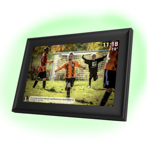 Cadre photo numérique 10,1'' 16 Go microSD WiFi USB-C Frameo PFF-1080B - noir (1/5)