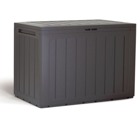 Boîte de jardin Prosperplast Boardebox de 190 litres en plastique de couleur ocre foncé 78 x 43,3 x 55 cm (1/3)