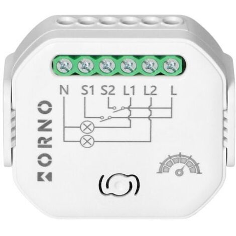Relais encastré 2 canaux Tuya Smart Wi-Fi+BLE OR-SH-17103 avec variateur (1/4)