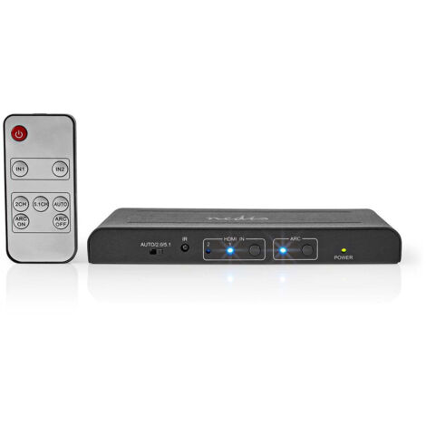 Extracteur hdmi 2x hdmi input toslink female 1x hdmi output 2x rca 35 mm resolution maximale 4k60hz 18 gbps metal anthracite boxed set (1/5)