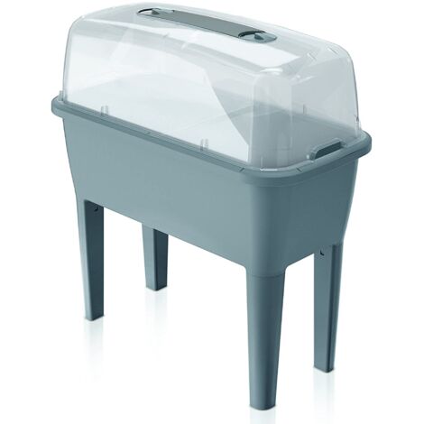 Jardinière serre 52 litres 77 x 38 x 82 cm gris (1/7)