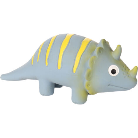 Jouet Dinosaure gris en latex hauteur 9 cm pour chien - Flamingo (1/4)