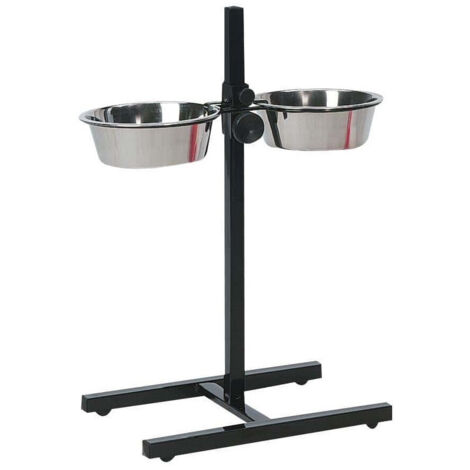 Bar a chien Otis hauteur max 60 cm bol ø 25 cm, 2,5 litres pour chien. - Flamingo (1/4)