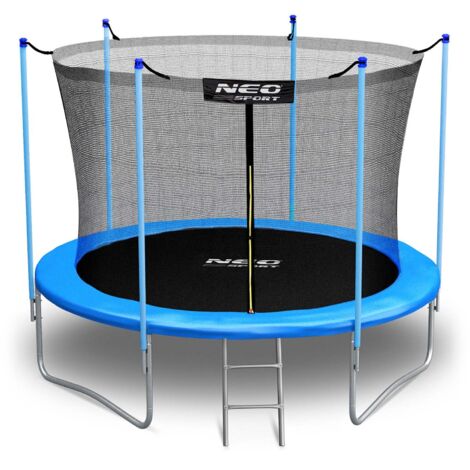 Trampoline de jardin 8ft/252cm avec filet intérieur et échelle Neo-Sport (1/5)
