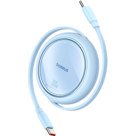 Câble rétractable USB-C 100W Free2Draw Mini 1m bleu (1/5)