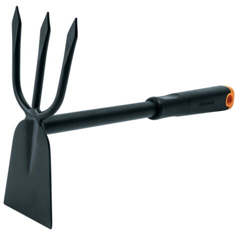 FISKARS Serfouette Ergonomic - Tête acier - casser les mottes de terre, cultiver et désherber (1/5)