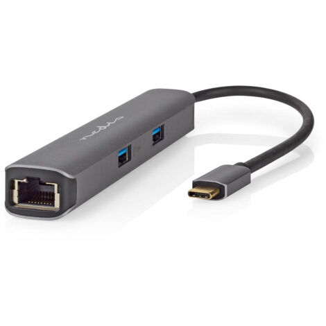 CCBW64230AT02 Adaptateur Multi-Ports USB USB 3.2 Gen 1 USB-C Mâle RJ45 Femelle / Sortie HDMI / 2x USB-A Femelle / 2x USB-C 5 Gbps 0.20 m Rond Plaqué or PVC Anthracite Boîte (1/5)
