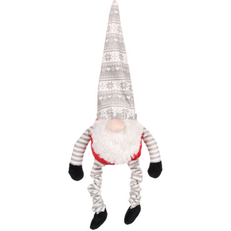 Jouet Noël Gnome gris et rouge Bardo 58 cm pour chien - Flamingo (1/3)