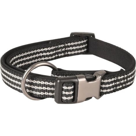 Collier Jannu noir réglable de 55 à 75 cm 38 mm taille XXL pour chien - Flamingo (1/5)