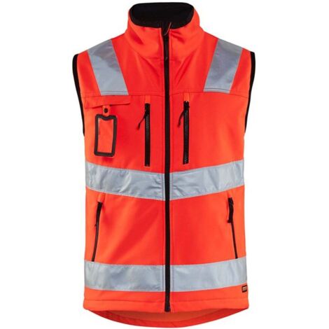Gilet de travail softshell haute visibilité 3049 - Rouge fluo XXXL (1/4)