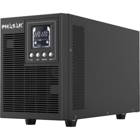 Phasak PH 9220 - Alimentation sans interruption (2000 VA, LCD, USB, RJ45, RS-232, SNMP OPC) (1/5)