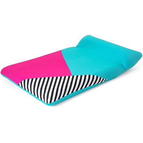 Bestway – Matelas gonflable de piscine 1 place – Dimensions 106 x 106 x 45 cm – Vinyle résistant 0,30 mm – Avec 2 porte-boissons et poignées