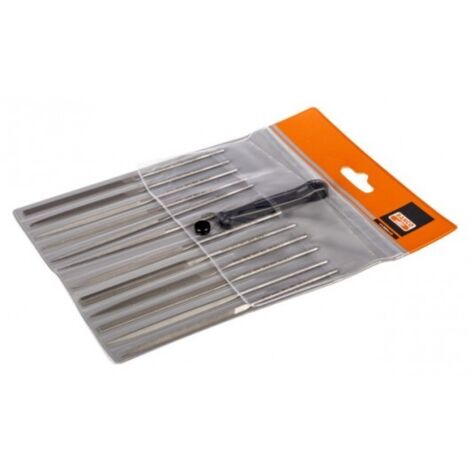 BAHCO - Jeu de limes aiguilles, sans manche, coupe nette, 140 mm - 12 pcs