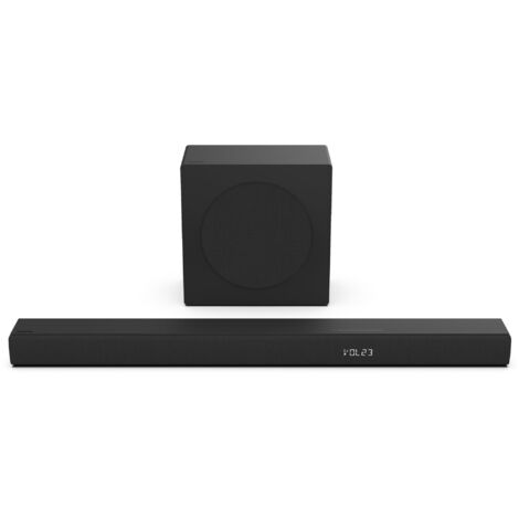 Hisense – Barre de son bluetooth 3.1 canaux 480 W – Caisson de basse actif sans fil – DTS Virtual:X et Dolby Digital – Noir