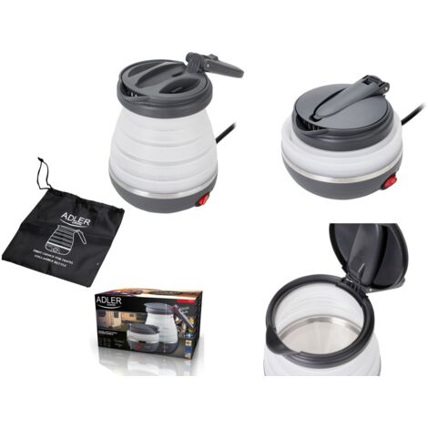 BOUILLOIRE TOURISTIQUE PLIABLE 0,6L 750W PRISE ANGLAISE UK ADLER AD1370UK