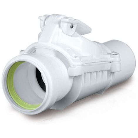 Clapet anti-retour PP-HT dn50 version A, sanitaire pour assainissement interne, blanc (1/5)