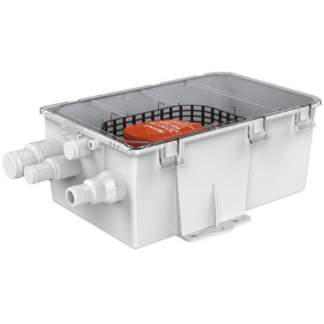 Kit collecteur eaux usées 3 entrées 19/25/38 mm – Sortie 19 mm – Clapet anti-retour – Pompe 39L/min 24V – Étanche et transparent – Seaflo