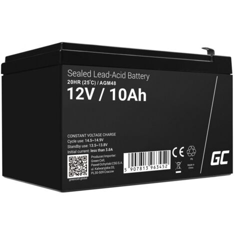 Green Cell – Batterie UPS 12V 10Ah AGM48 – Plomb-acide scellé (VRLA) – 2,6 kg pour alimentation de secours fiable (1/5)