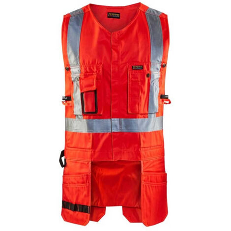 Gilet de travail porte-outils haute visibilité 3027 - Rouge fluo XXXL (1/4)