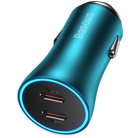 Chargeur de voiture Golden Contactor Pro 2x USB-C 40 W - Bleu