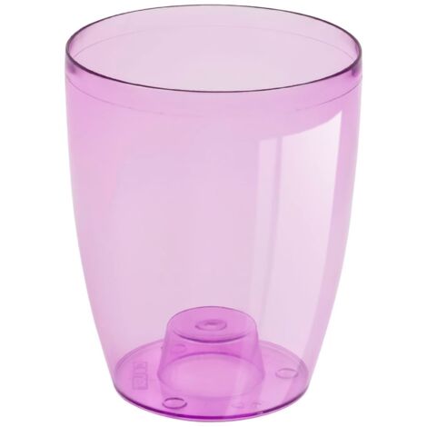 Pot en plastique pour orchidée Coubi Orchid en couleur violet transparent 13,2 (L) x 13,2 (l) x 16 (H) cm (1/4)