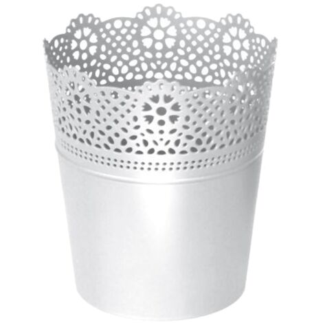 Pot de Fleurs 13,5 x 15,5 cm, Blanc (1/5)