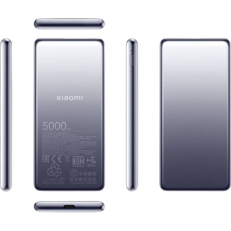Xiaomi BHR9535GL Powerbank (batterie supplémentaire) 5000 mAh Power Delivery Li-Ion argent (1/5)