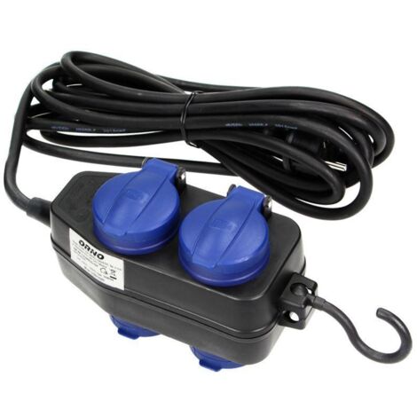 Rallonge d'atelier IP44 4x(2+2) 2P+Z câble caoutchouc OR-AE-13160(GS)/5M schuko (1/4)