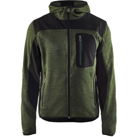 Veste tricotée BLAKLADER à capuche T.4XL - VERT ARMEE/NOIR - 493021174699-4XL