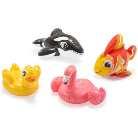 Intex – Jeux de piscine animaux gonflables 58590 – Modèles assortis – Longueur 24 cm – Pour jardin, piscine et mer