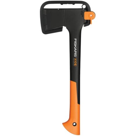Fiskars – Hache universelle X10-S – Poids 1000 g – Manche en FiberComp renforcé – Pour fendre bûches jusqu'à 10 cm – Étui inclus