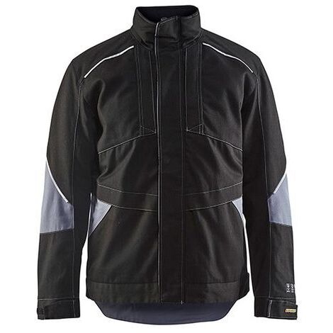 Veste de travail hiver retardant flamme 4961 - Noir/Gris clair XXXL (1/2)