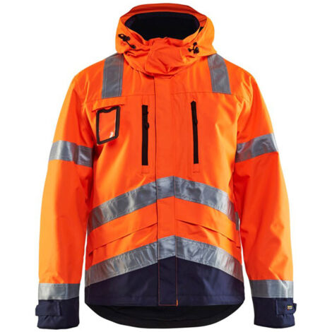 Veste de travail haute visibilité 4837 - Orange fluo/Marine XXXL (1/5)