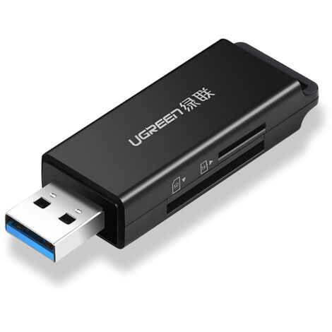 Lecteur de cartes TFSD USB portable Ugreen 30 noir CM104 (1/5)