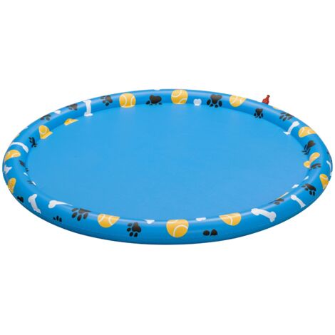 BESTWAY TAPIS À EAU POUR ANIMAUX DE COMPAGNIE FETCHIN' FUN - 147 CM X 147 CM - BLEU 52699 (1/2)