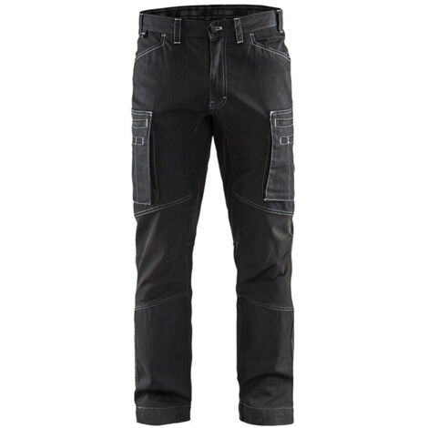 Pantalon maintenance BLAKLADER Denim + Stretch T.40 - NOIR - 145911429900-40 (1/5)