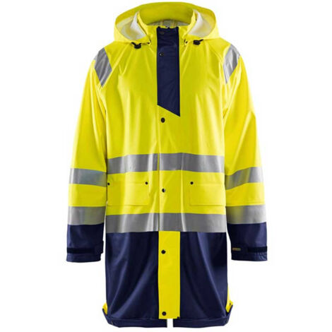 Veste de pluie haute visibilité niveau 1 4324 - Jaune fluo/Marine L