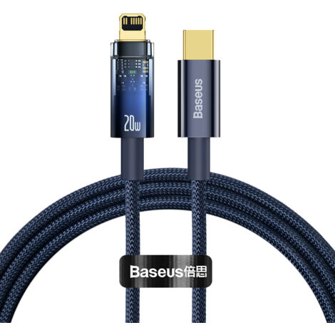 Câble USB-C Lightning 20 W série Explorer, 1 m, bleu (1/5)