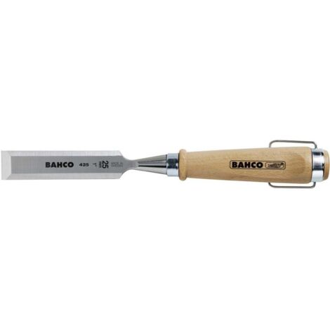 Ciseau à bois, manche en bois, anneau en acier nickelé, 14 x 140 mm Bahco 425-14 X086591 (1/3)
