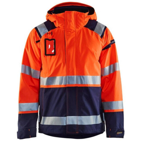 Veste de travail hardshell stretch 2D haute visibilité 4987 - Orange fluo/Noir XS (1/5)