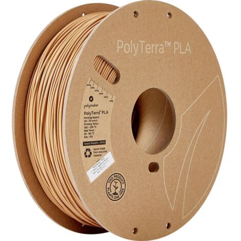Polymaker 70976 PolyTerra Filament PLA faible teneur en plastique 1.75 mm 1000 g bois marron (satiné) 1 pc(s)