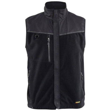 Gilet de travail sans manches polaire coupe-vent 3855 - Noir XS (1/4)