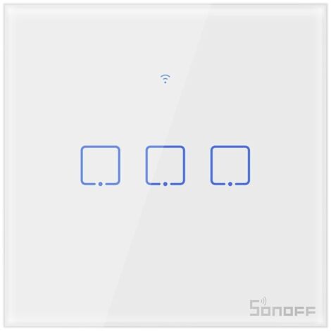 Sonoff T0EU3C interrupteur d'éclairage Verre trempé, Polycarbonate (PC) Blanc (1/7)