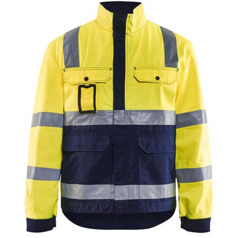 Veste de travail haute visibilité 4023 - Jaune fluo/Marine M (1/5)