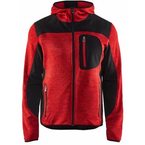 Giacca in maglia con cappuccio Blaklader Rosso / Nero L
