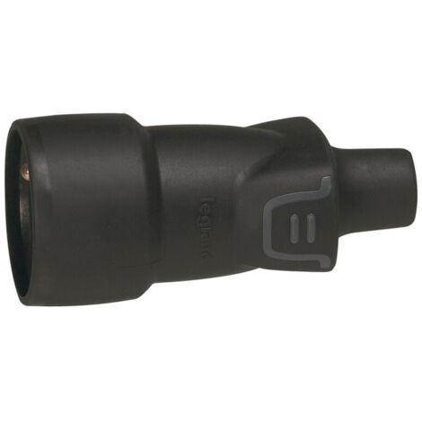 Legrand – Prolongateur fiche borne à vis 2P+T 16A à sortie droite – Câble H 07 RNF 3G 2,5 mm² – IP 44 pour usage intensif extérieur – Noir