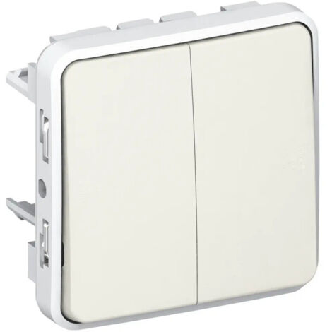 Legrand 069625 - Double va-et-vient Prog Plexo composable blanc - 10 AX (1/2)