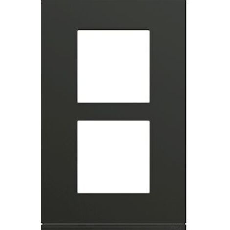 plaque - 2 postes - verticale - 57 mm - night - hager gallery wxp0222